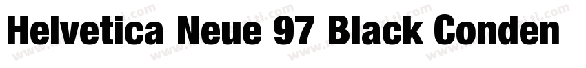 Helvetica Neue 97 Black Condensed字体转换
